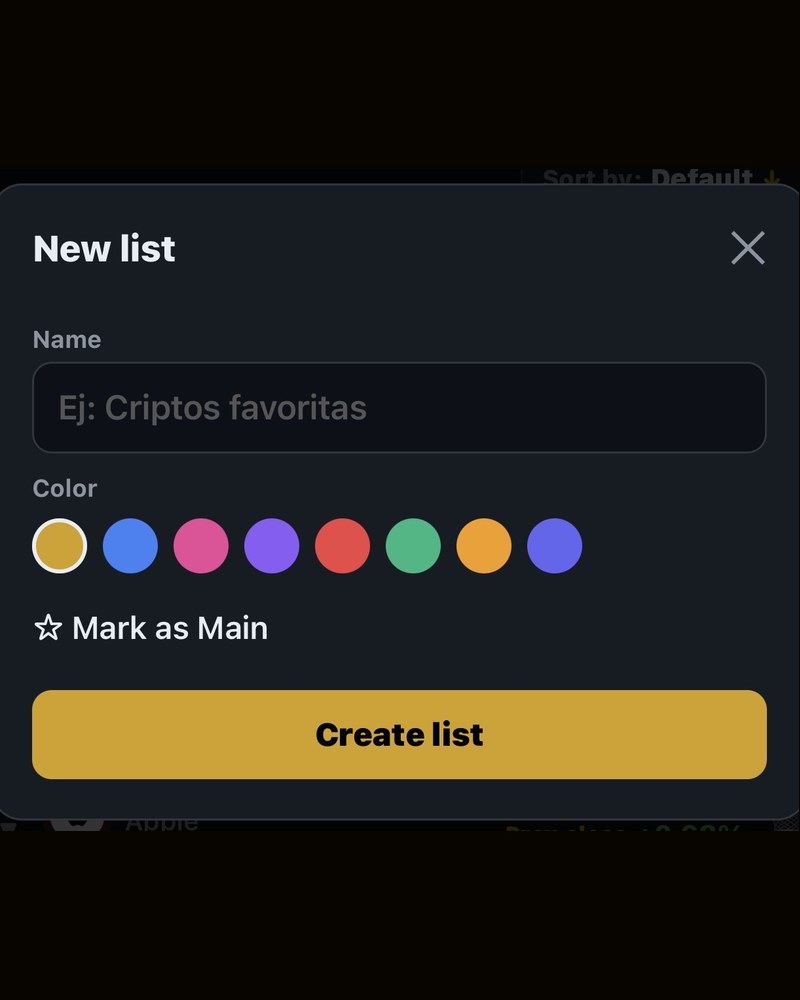 Crear listas personalizadas